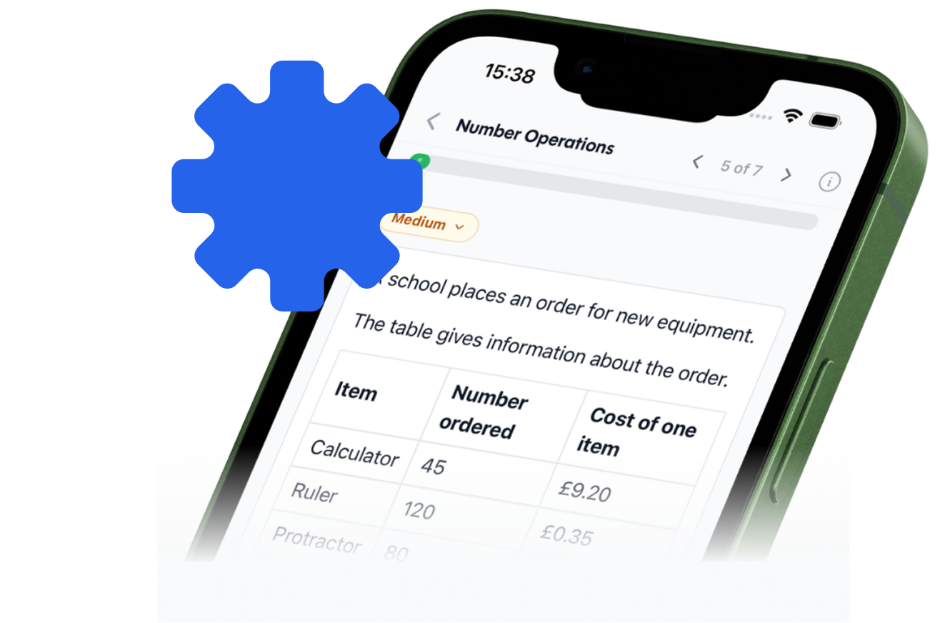 A medium-difficulty GCSE Maths practice question on number operations